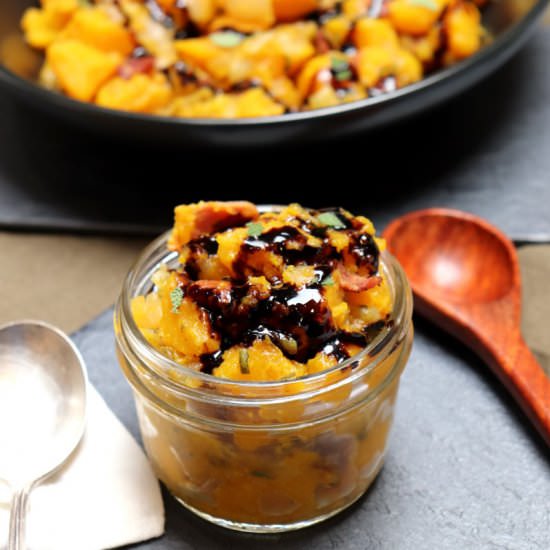 Kabocha Squash with Bacon and Sage - Recipe photo by chapiskitchen