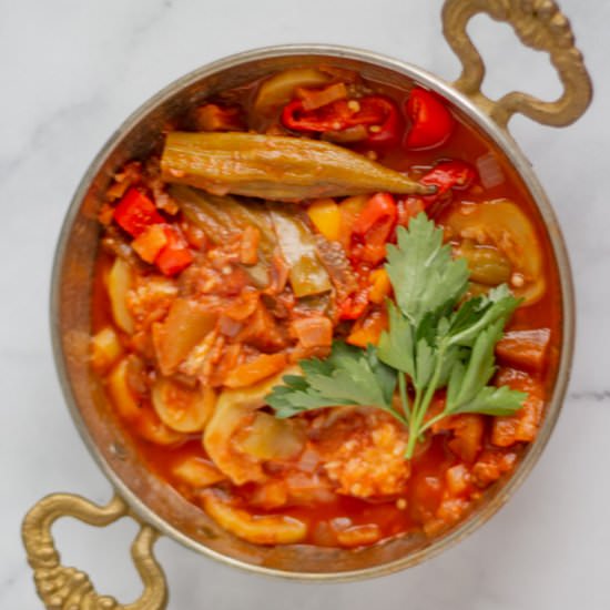 mediterranean vegetable stew - Recipe photo by Aegean Delight