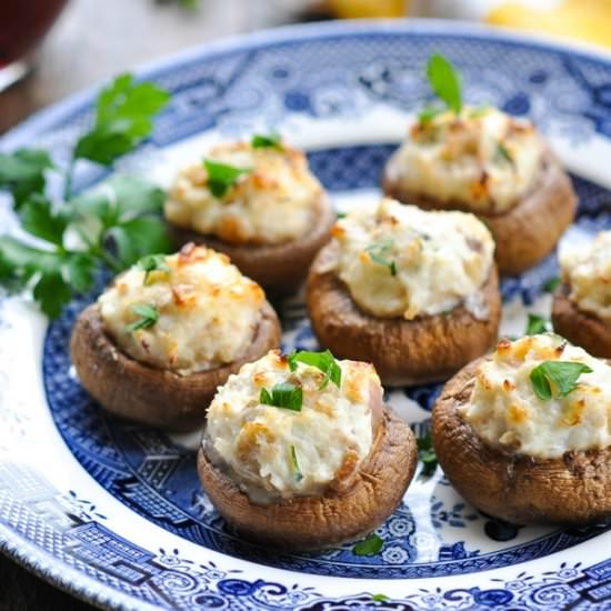 Crab Stuffed Mushrooms - Recipe photo by The Seasoned Mom