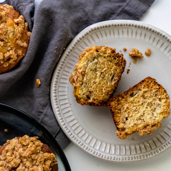 Cinnamon Oat Banana Muffins - Recipe photo by gatheredatmytable