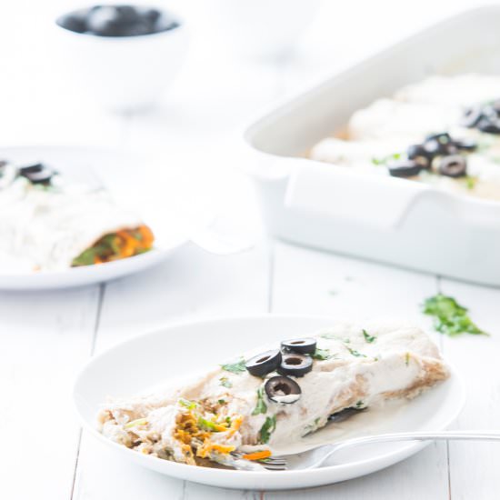 Vegan Butternut Squash Enchiladas - Recipe photo by Jennifers Kitchen