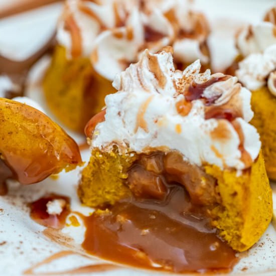 Dulce de Leche Lava Cakes - Recipe photo by peasandpeonies