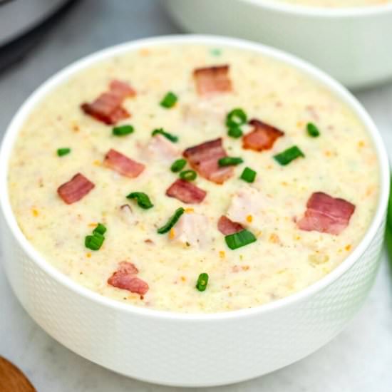Instant Pot Ham and Potato Soup - Recipe photo by peasandpeonies