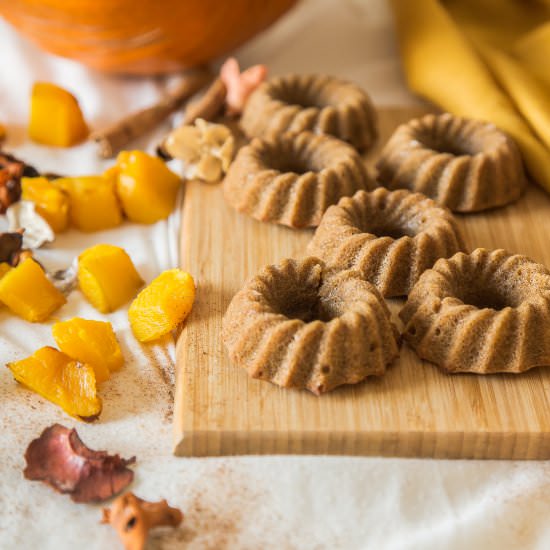 Paleo Pumpkin Mini Bundt Cakes - Recipe photo by Nutrizonia