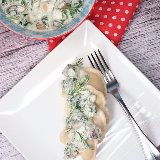 Pierogi Sauce Creamy Mushroom Dill - Recipe photo by Homemade and Yummy