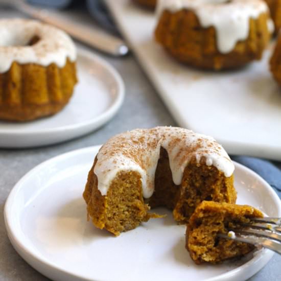 Mini Pumpkin Spice Bundt Cakes - Recipe photo by suebeehomemaker