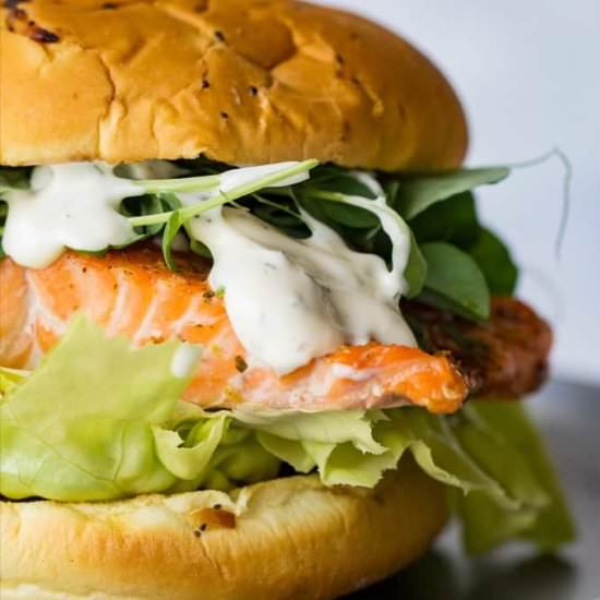 Grilled Salmon Sandwich - Recipe photo by Or Whatever You Do