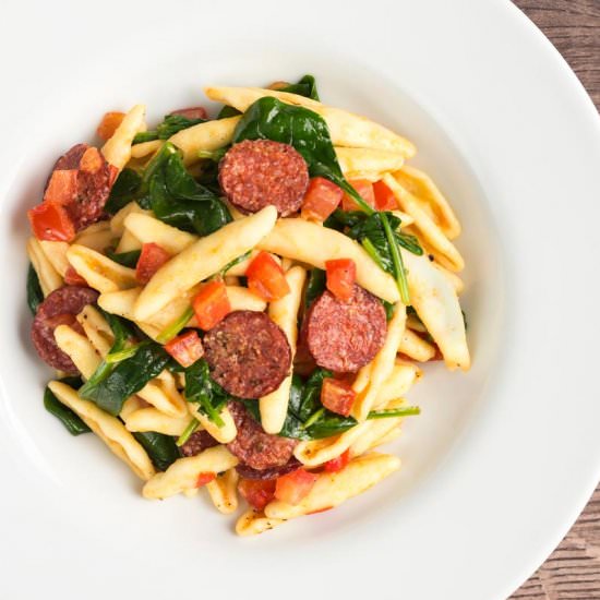 Easy Tomato and Chorizo Pasta - Recipe photo by Brian Jones