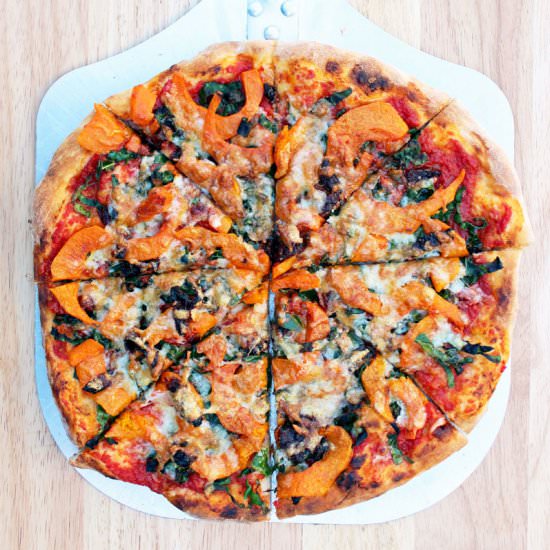 Roasted Pumpkin and Kale Pizza - Recipe photo by ThursdayNightPizza