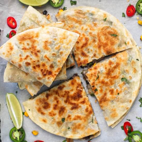 Black Bean and Corn Quesadillas - Recipe photo by ministryofcurry