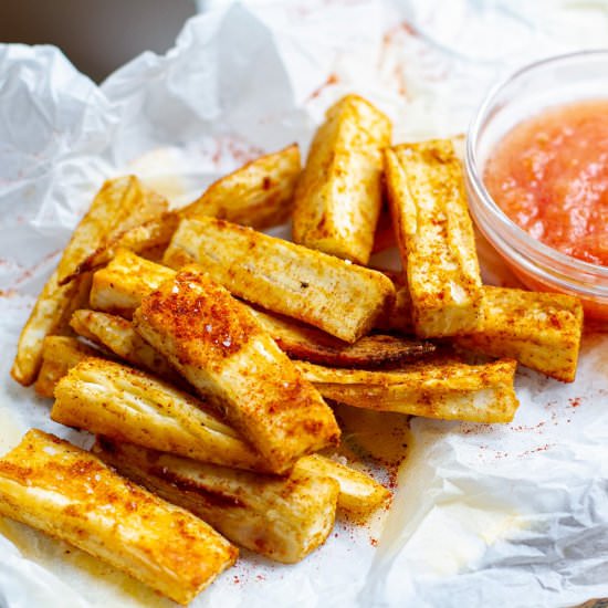 Yuca Fries With Tomato Garlic Salsa - Recipe photo by IrenaMacri