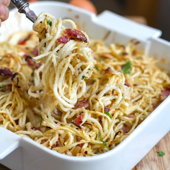 Celeriac Carbonara Casserole - Recipe photo by IrenaMacri