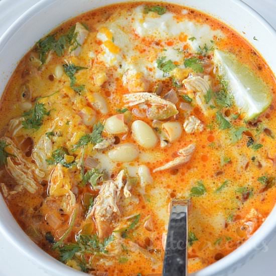 White Bean Chicken Chili - Recipe photo by Savory Bites