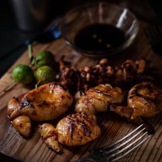 Spicy Pan Grilled Squid - Recipe photo by kusinaniteds