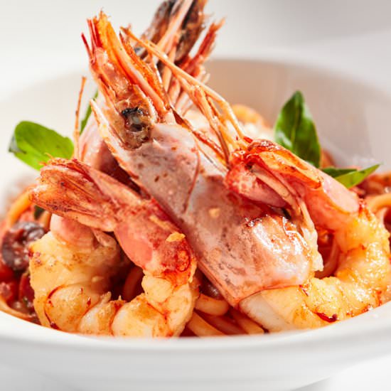 LINGUINE WITH SHRIMP - Recipe photo by Pizzacappuccino