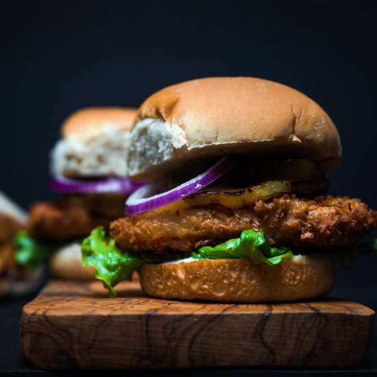coconut crusted chicken sandwich - Recipe photo by Liv Vegan Strong