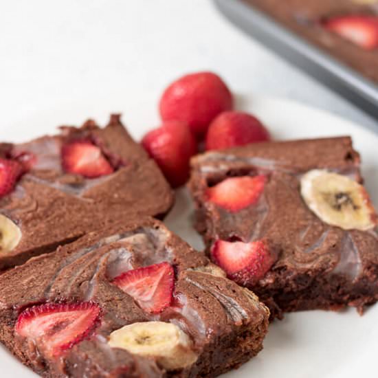 Dairy Free Marbled Fruit Brownies - Recipe photo by LifesLittleSweets