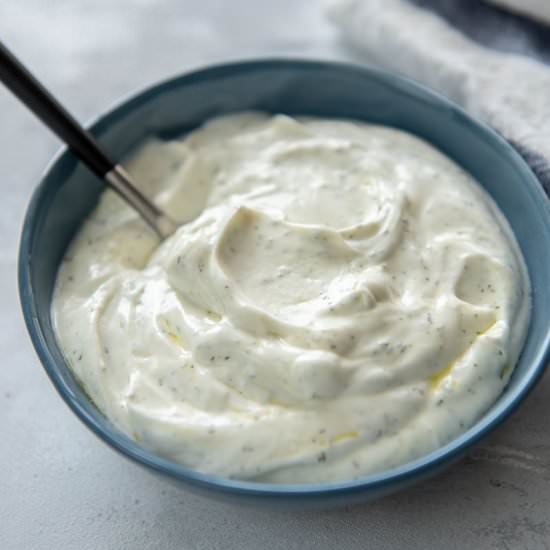 Easy Yogurt Sauce - Recipe photo by garnishedplate