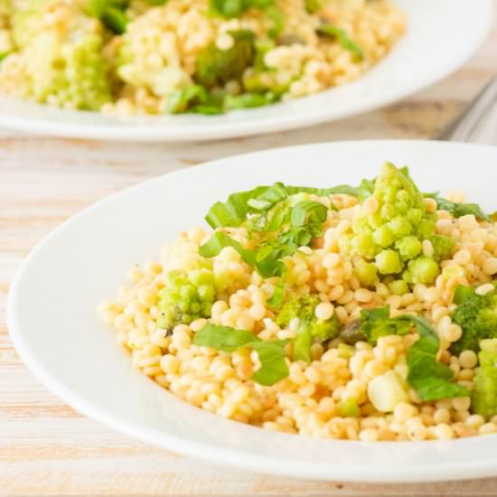 Lemony Israeli Couscous - Recipe photo by slavicvegan
