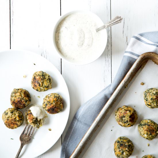 Chickpea Spinach Nuggets (vegan) - Recipe photo by Jennifers Kitchen