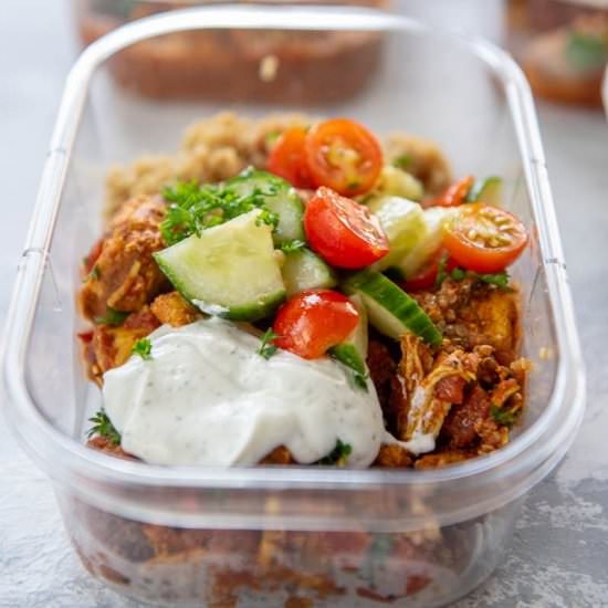 Meal Prep Moroccan Chicken Bowls - Recipe photo by garnishedplate