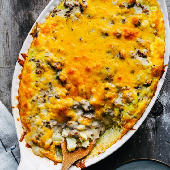Sausage Gravy Breakfast Casserole - Recipe photo by the frozen biscuit