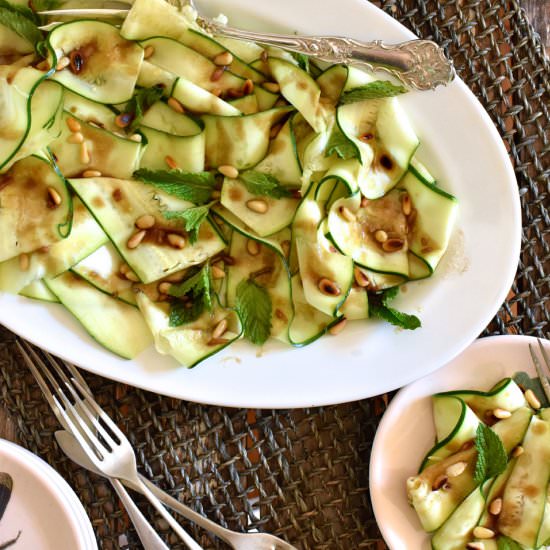 Crunchy zucchini salad w pine nuts - Recipe photo by mama ia blog