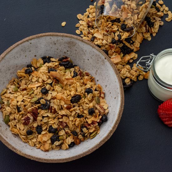 Vanilla Maple Granola - Recipe photo by AnotherFoodBlogger