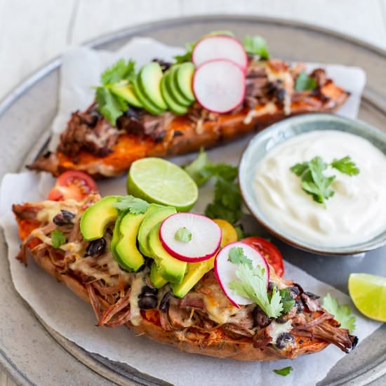 Loaded Sweet Potatoes - Recipe photo by spicyicecream