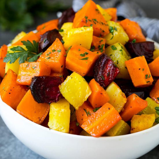 Roasted Root Vegetables - Recipe photo by dinneratthezoo