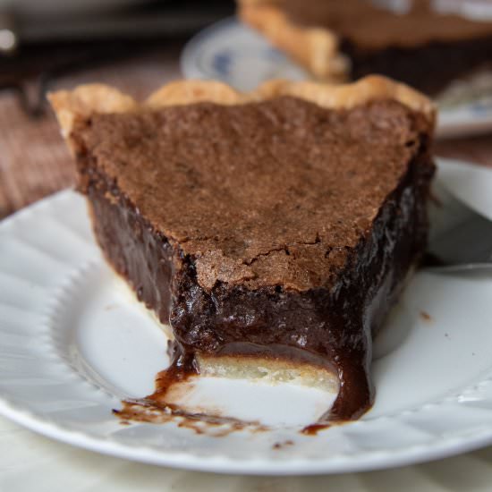 Chocolate Chess Pie - Recipe photo by MamaGourmand