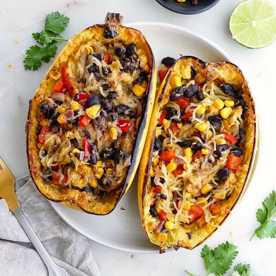 Spaghetti Squash Burrito Bowls - Recipe photo by its_a_vegworld_afterall