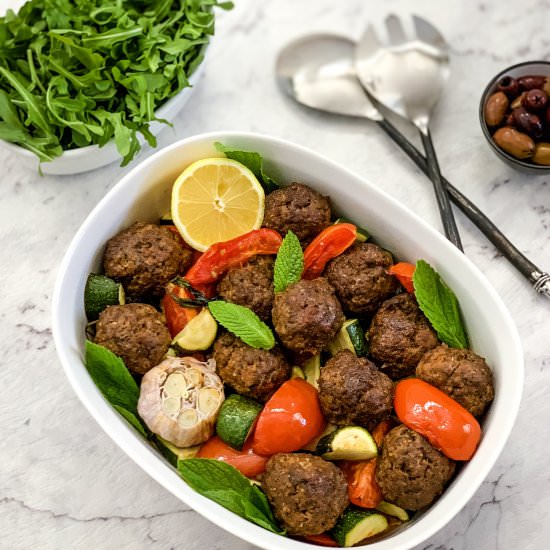 Lamb Meatball Tray Bake - Recipe photo by annabels kitchen