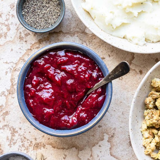 Low Carb Sugar Free Cranberry Sauce - Recipe photo by foodfaithfitness