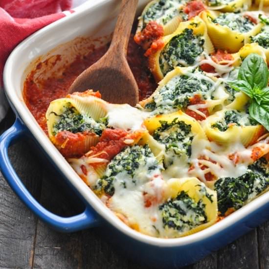 Spinach Stuffed Shells - Recipe photo by The Seasoned Mom