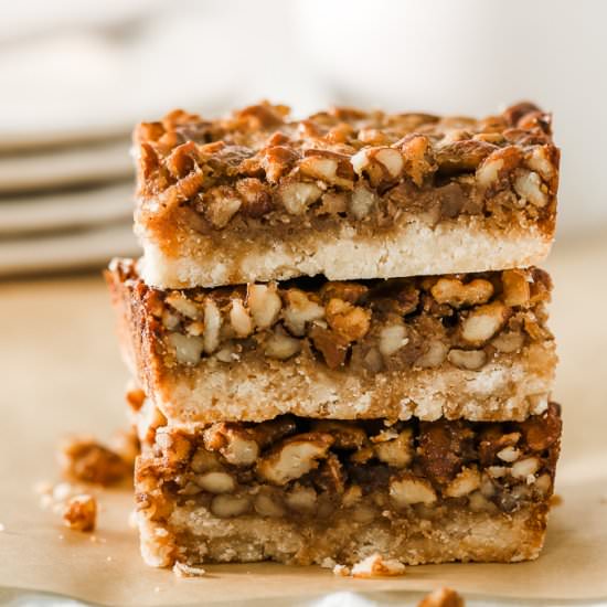 Pecan Pie Bars - Recipe photo by thisbakinglifeblog
