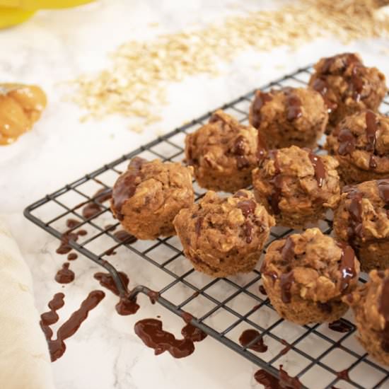 Peanut Butter Banana Mini Muffins - Recipe photo by LauraY