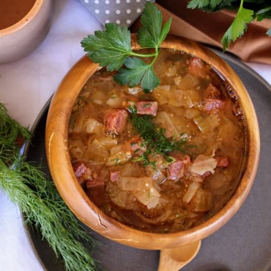 Keto Corned Beef and Cabbage Soup - Recipe photo by Keen for Keto