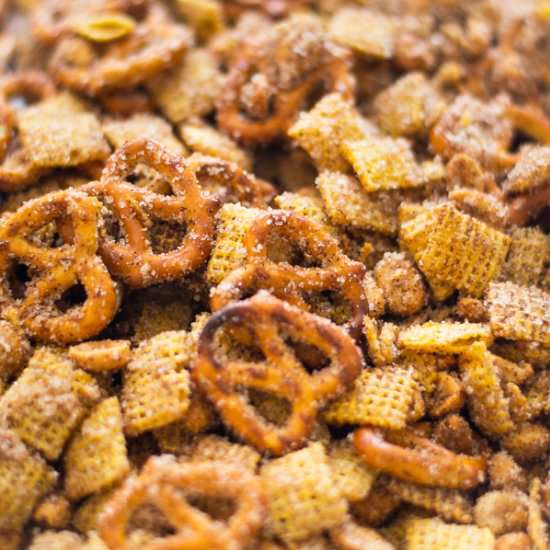 Cinnamon Sugar Snack Mix - Recipe photo by ambslovesfood