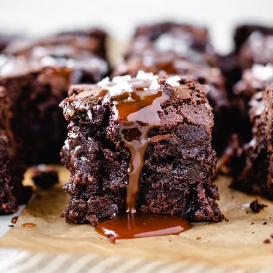 Salted Caramel Brownies - Recipe photo by kickassbaker