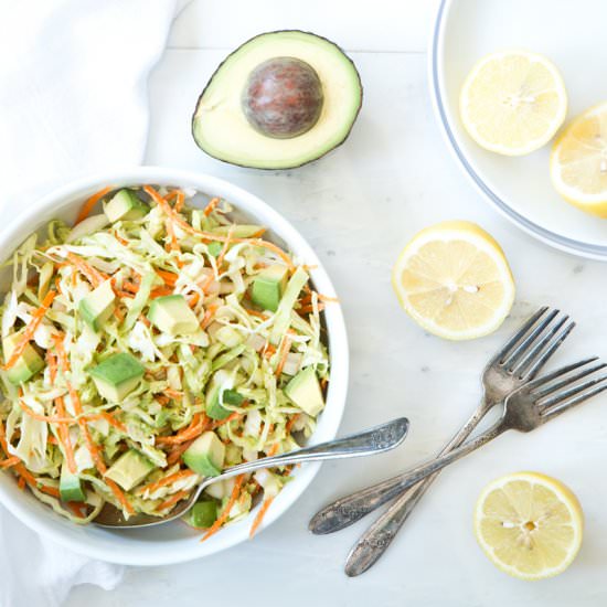 6-ingredient Avocado Cabbage Slaw - Recipe photo by Jennifers Kitchen