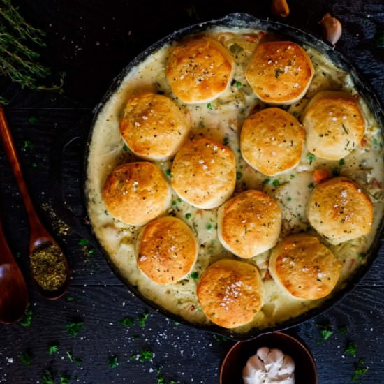 Cast Iron Skillet Chicken Pot Pie - Recipe photo by poweredbymom