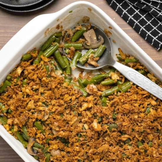 Vegan Green Bean Casserole - Recipe photo by lovingitvegan