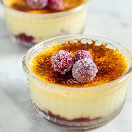 Cranberry Creme Brulee - Recipe photo by TheRedheadBaker
