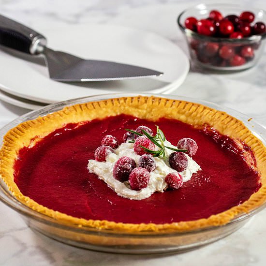 Cranberry Curd Pie - Recipe photo by TheRedheadBaker
