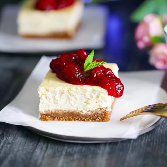 SCD Holiday Cheesecake Bars - Recipe photo by Lila Ruth Grain Free