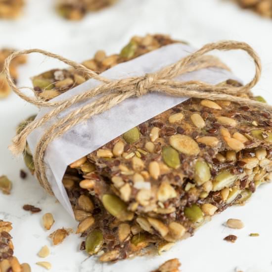 Multi seed crackers - Recipe photo by electricbluefood