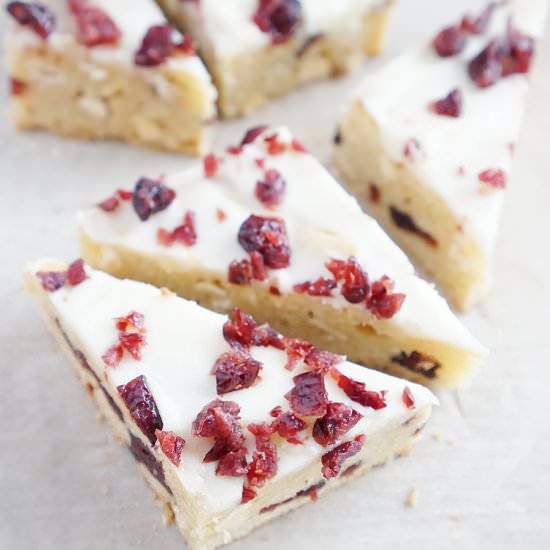 Cranberry Bliss Bars recipe - Recipe photo by cookingwithteamj