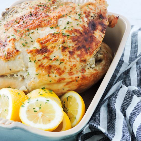 Lemon Thyme Butter Turkey Breast - Recipe photo by Fresh Fit Kitchen