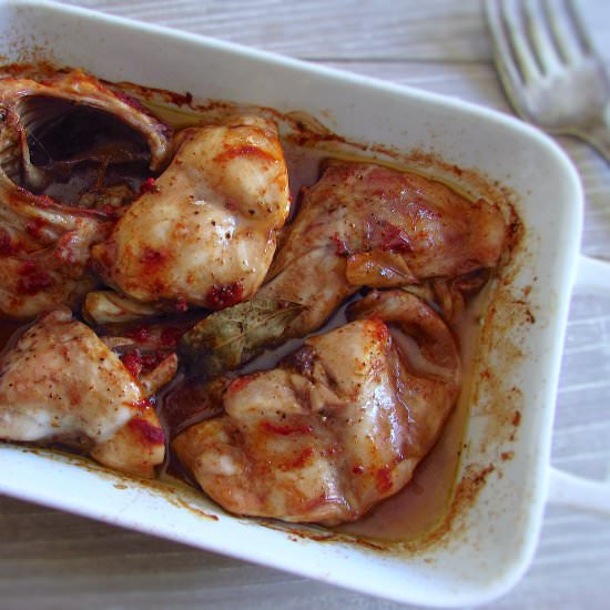 Roasted rabbit in the oven - Recipe photo by Food From Portugal